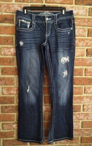 Maurices distressed and blinged out jeans